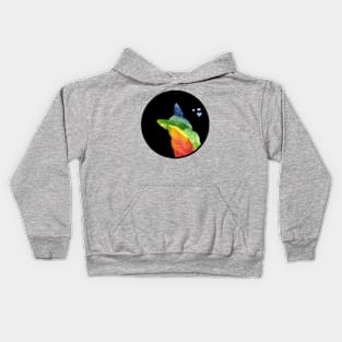 German Shepherd Love - Rainbow Pride Silhouette Kids Hoodie